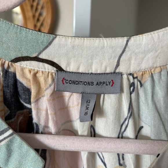 Anthropologie / Conditions Apply floral Tiered puff sleeve smocked midi dress - Picture 7 of 7